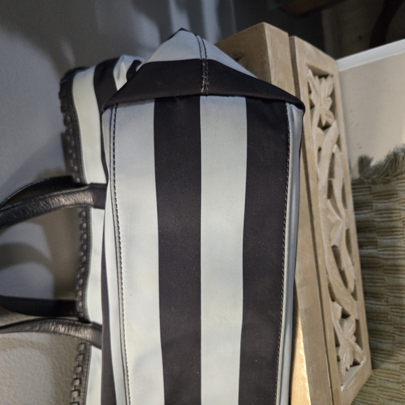 Tory Burch Dark BLUE and LIGHT BLUE Striped Women's Bag - Picture 4 of 5